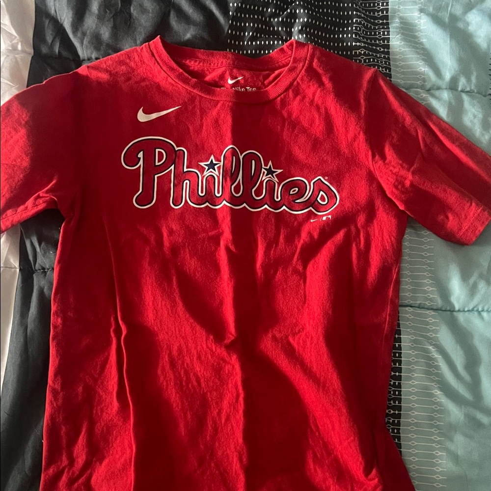 Nike Kids Red Phillies Short Sleeve Tee
